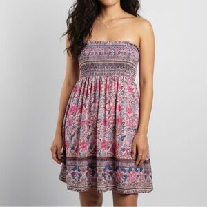 Floral Strapless Dress Size Small